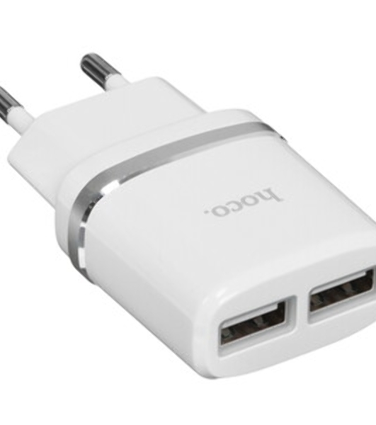 Сетевое зарядное устройство C12 Smart dual USB charger, белый