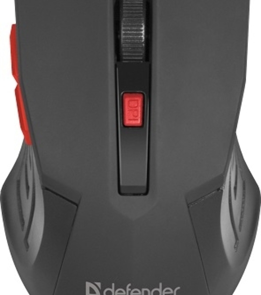 Мышь беспроводная Defender Accura MM-275 красный, 1600 dpi, радиоканал, USB, кнопки - 6
