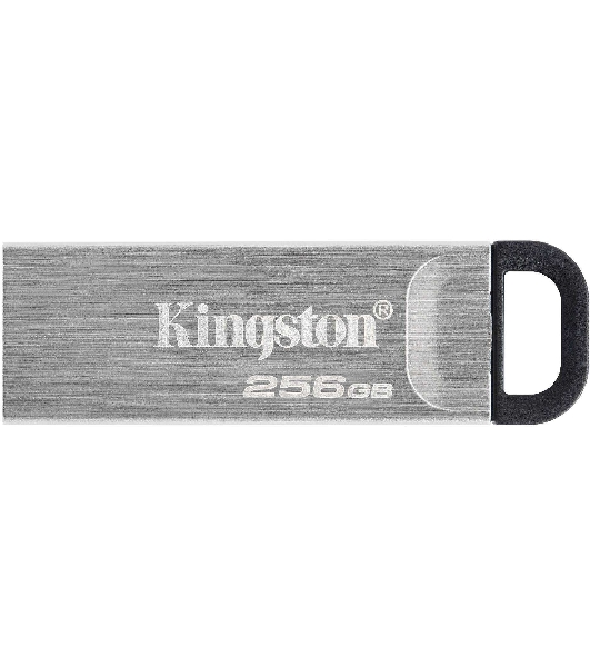 Флешка USB Kingston DataTraveler KYSON (DTKN/256GB), 256Gb, USB 3.2 Gen 1, R/W 200/60, серебристый/черный