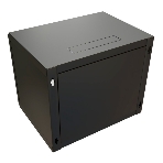 Шкаф коммутационный WRline (WR-TW-1245-SR-RAL9004) настенный 12U 600x450 мм пер. дв. металл 2 бок. пан. 60 кг черный 370 мм 650 мм IP20 сталь, фото3