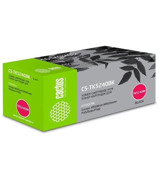 Картридж лазерный Cactus CS-TK5240BK черный (4000 стр.) для Kyocera Ecosys M5526cdn/M5526cdw/P5026cdn/P5026cdw