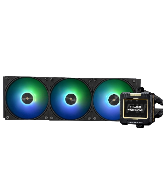 Система жидкостного охлаждения Thermalright Frozen Warframe 360 ARGB Soc-AM5/AM4/1200/1700/1851 черный 4-pin 29.8dB Al LCD Ret (F-WFRAME-360-BL-ARGB)