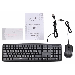 Комплект клавиатура+мышь Oklick 600M проводной, USB, 1200 DPI, чёрный, фото11