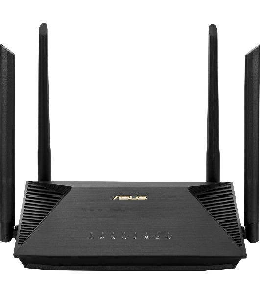 Роутер ASUS RT-AX53U 802.11b/g/n/ac/ax, до 574 + 1201 Mbps, 2,4 + 5 гГц, 4 антенны, USB