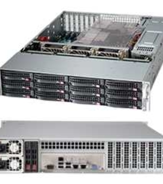 Корпус Supermicro CSE-826BAC4-R920LPB, 2U, 8 x SAS3 & 4 x hybrid NVMe 3.5 bays
