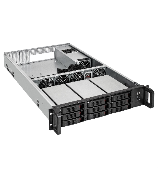 Серверный корпус ExeGate Pro 2U650-HS09 (RM 19', высота 2U, глубина 650, БП 2U-1000ADS, 9xHotSwap, 2*USB)