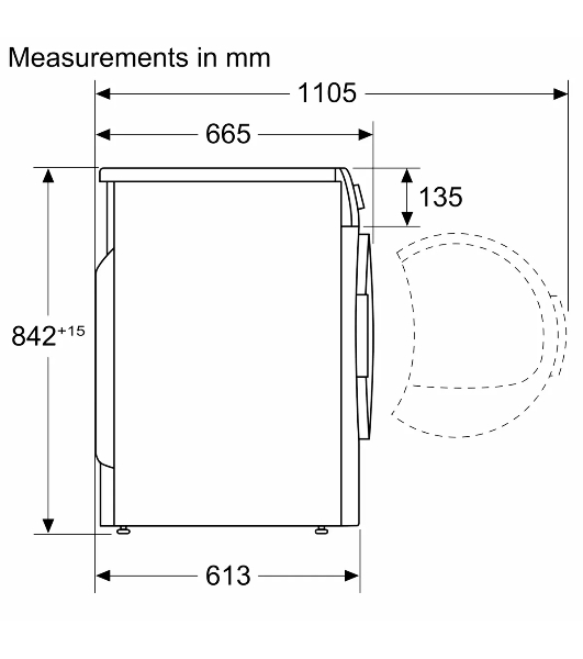 Сушильная машина Bosch WTN86202ME серый, 8 кг, сушка - конденсационная, программ - 13, 59.8 x 84.2 x 61.3 см