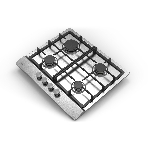 Газовая варочная панель Evelux HEG 633 X Hi-Tech, 60 см, 4 конфорки, чугунные решетки, газ-контроль, электроподжиг, механическое управление, нержавеющая сталь, фото4