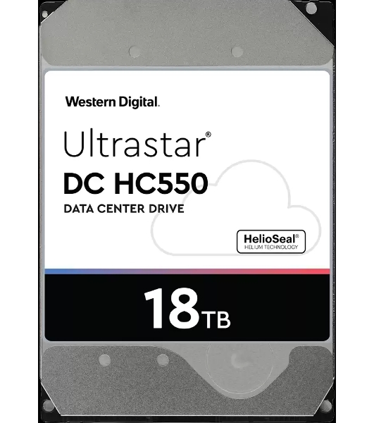 Жесткий диск Western Digital Original SATA-III 18Tb 0F38459 WUH721818ALE6L4 Ultrastar DC HC550 (7200rpm) 512Mb 3.5'