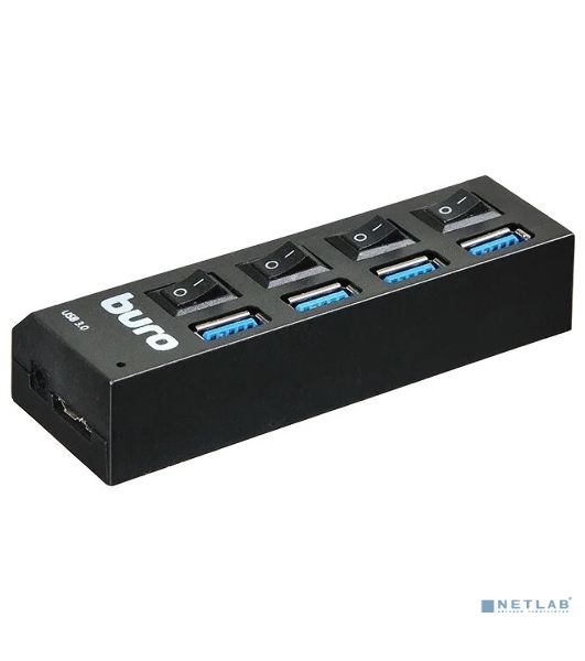 USB-концентратор Buro BU-HUB4-U3.0-L, USB 3.0, USB 4 порта, USB