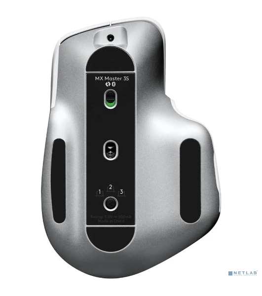 Мышь беспроводная Logitech MX Master 3s светло-серый, 8000 dpi, радиоканал, Bluetooth, USB, кнопки - 7