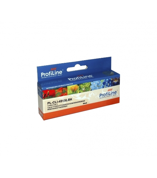 Картридж струйный ProfiLine PL-CLI-451BK для Canon PIXMA iP7240/MG5440/MG5540/MG6340/MG6440/MG7140/MX924 Black водн