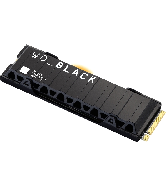 Накопитель SSD WD 1Tb Black SN850X, M.2(22x80мм), NVMe, PCIe 4.0 x4, 3D TLC, R/W 7300/6300Mb/s, IOPs 800 000/1 100 000, TbW 600, DWPD 0.3, with Heat Spreader (12 мес.)