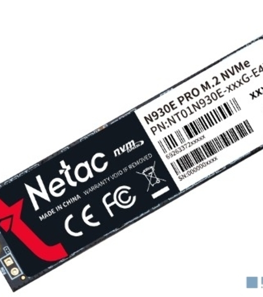 Накопитель SSD Netac N930E Pro, 256Gb, PCIe 3.1 x4, M.2 2280, NVMe, R/W 2040/1270