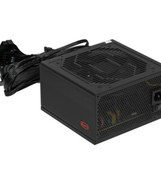 Блок питания PCCOOLER, 550W 80+ белый (ATX, ATX 2.4, Non-modular, 1x24(20+4)pin 550мм, 1xCPU*2 8(4+4)pin 610+150мм, 1xPCIe*2 8(6+2)pin 510+150мм, 2xSATA*3+MOLEX4pin*1 450+150+150+150мм, Active, 120x120мм, 140x150x86мм, APFC, OVP, SCP, OPP (140-160%, 2ms delay))
