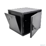 Шкаф телекоммуникационный настенный разборный ЦМО 9U (600 x 650) съемные стенки, дверь металл, черный (ШРН-М-9.650.1-9005), фото 1