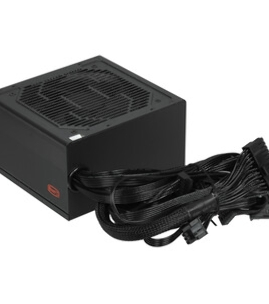 Блок питания PCCOOLER, 550W 80+ белый (ATX, ATX 2.4, Non-modular, 1x24(20+4)pin 550мм, 1xCPU*2 8(4+4)pin 610+150мм, 1xPCIe*2 8(6+2)pin 510+150мм, 2xSATA*3+MOLEX4pin*1 450+150+150+150мм, Active, 120x120мм, 140x150x86мм, APFC, OVP, SCP, OPP (140-160%, 2ms delay))