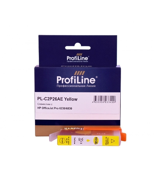 Картридж струйный ProfiLine PL-C2P26AE (№935XL) для принтеров HP OfficeJet Pro 6230/6830 с чернилами на водной основе Yellow