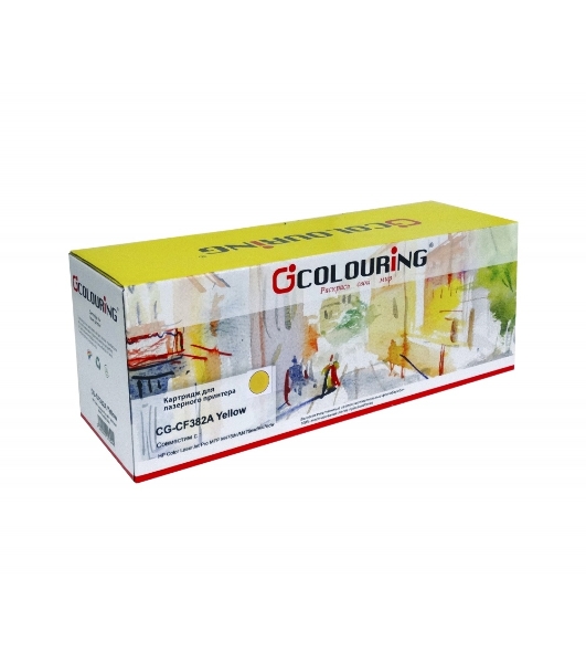 Картридж лазерный Colouring CG-CF382A (тип CF382A) Yellow желтый (2700 стр.) для HP Color LaserJet Pro M475/M476 MFP