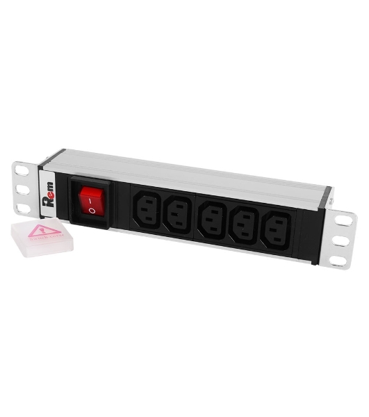 Блок розеток ЦМО Rem-10 без шнура с выкл., 5 IEC 60320 C13, вход IEC 60320 C14, 10A, алюм., 10' (R-10-5C13-V-220-Z)
