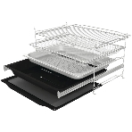 Встраиваемая электрическая духовка Gorenje BFS6148B, объем 77 л, макс. температура 230 градусов, сенсорное/поворотное управление, Wi-Fi, пар (FullSteam), сувид, AirFry, автоматические программы, телескопические направляющие на одном уровне, термощуп, динамическая система охлаждения, многоуровневое приготовление, PerfectGrill, энергоэффективность А+, черный, фото12