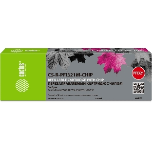 Картридж струйный Cactus CS-R-PFI321M-CHIP PFI-321 пурпурный (260мл) для Canon imagePROGRAF TM-200/200MFP/205/300/300MFP/305/250/255/350/355 с чипом