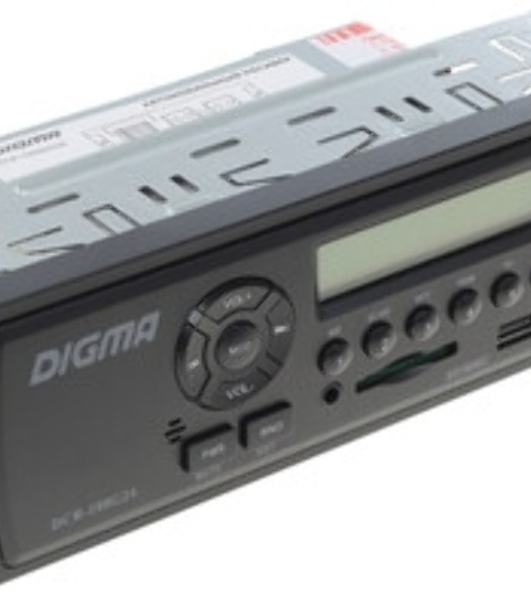 Автомагнитола Digma DCR-100G24, 1 DIN, USB Type-A, AUX