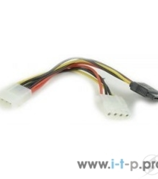 Кабель питания SATA Gembird/Cablexpert CC-SATA-PSY2, 15 см, molex 4pin/molex4pin+sata 15pin, на 2 устр.