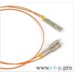 Патч-корд Hyperline FC-50-LC-SC-PC-3M Патч-корд волоконно-оптический (шнур) MM 50/125, LC-SC, duplex, LSZH, 3 м, фото 1