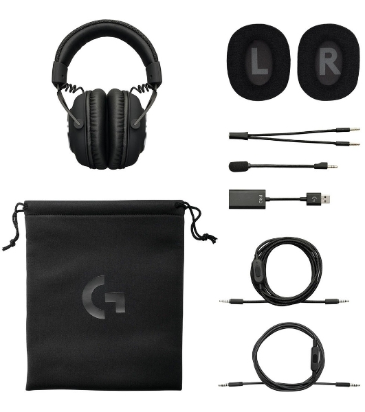 Гарнитура Logitech G Pro X Gaming Headset чёрный, проводная, USB/3.5 мм