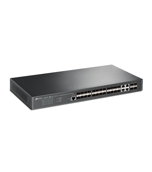 Коммутатор TP-Link JetStream 24-портовый управляемый SFP уровня 2+, 20 гигабитных SFP-портов и 4 гигабитных комбинированных порта SFP/RJ45