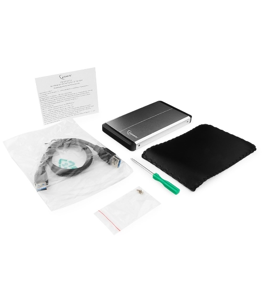Внешний корпус для HDD Gembird EE2-U3S-2-S 2.5' EE2-U3S-2-S, серебро, USB 3.0, SATA, металл