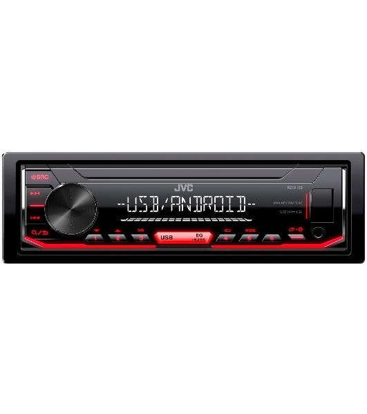 Автомагнитола JVC KD-X152M, 1 DIN, USB Type-A, AUX, съёмная панель