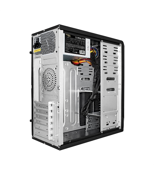 Компьютерный корпус Miditower ExeGate CP-603UB-UNS450 (ATX, БП UNS450 с вент. 12см, 2хUSB, аудио, черный)