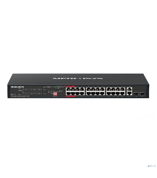 Гигабитный 28-портовый монтируемый в стойку коммутатор Mercusys MS128GP с 24 портами PoE+
