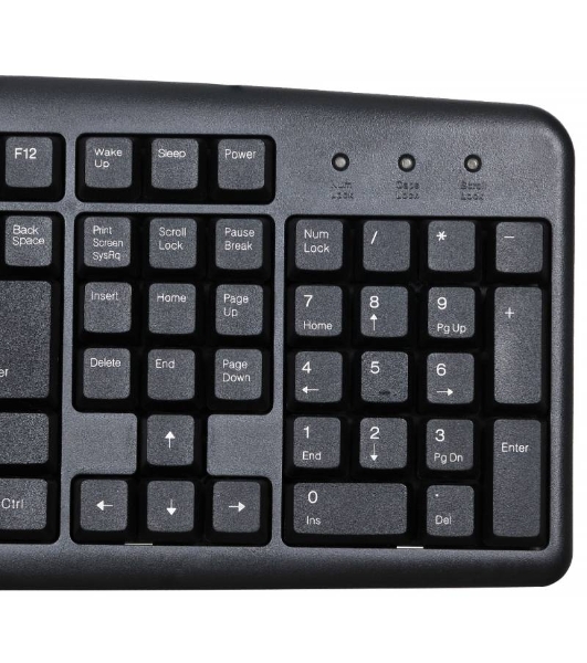 Клавиатура Oklick 100M HW3 проводная, USB Type-A, чёрный