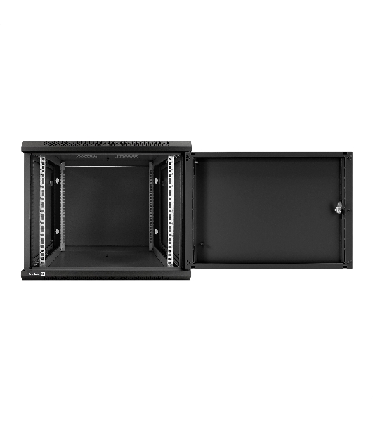 Шкаф телекоммуникационный 19' настенный 9U ExeGate EC-WM-9U.600.M.BLACK (19', 9U, 600x600x500мм (ШхГхВ), передняя дверь металл, съемные боковые панели, пыле- и влагозащита IP23, черный RAL 9004)