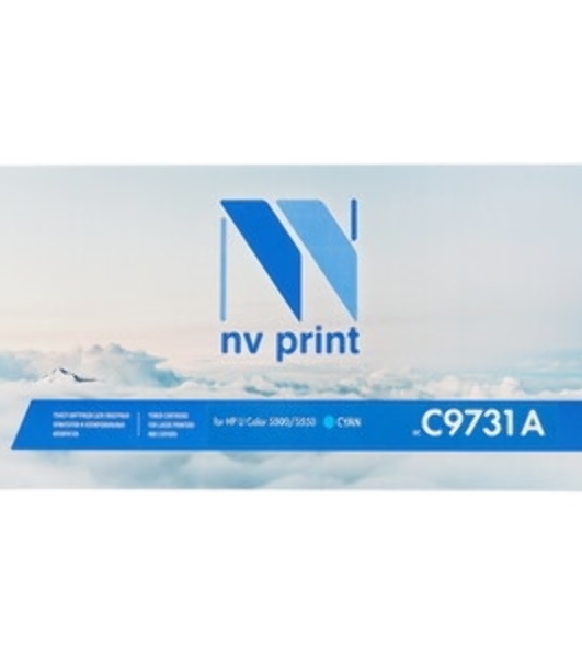 Картридж лазерный NVPrint совместимый HP C9731A Cyan для LJ Color 5500/5550 (12000k)