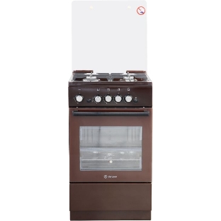 Плита газовая De Luxe 5040.32Г (КР) ЧР 014 коричневый, конфорок 4 шт, духовка 46 л, 50 см x 85 см x 50 см