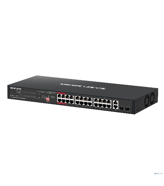 Гигабитный 28-портовый монтируемый в стойку коммутатор Mercusys MS128GP с 24 портами PoE+