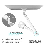 Кронштейн для мониторов ONKRON G100 белый 13'-32' макс.9кг настольный поворот и наклон верт.перемещ., фото24