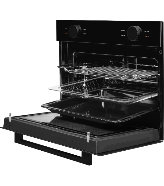 Встраиваемый духовой шкаф Kuppersberg KMW 612 Black с СВЧ, 45 см, 50л, 12 режимов, гидролизная очистка, черный
