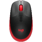 Мышь беспроводная Logitech M190 черный/красный, 1000 dpi, радиоканал, USB, кнопки - 3, фото94