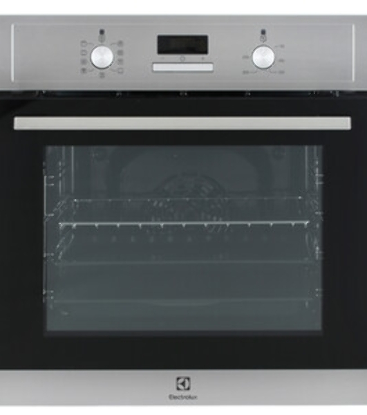 Встраиваемый духовой шкаф Electrolux EOF5H50BX, Электрический духовой шкаф с конвекцией, приготовление на пару, объем 65 л, 8 режимов, очистка каталитическая, 2 стекла в дверце, направляющие проволочные, нержавеющая сталь