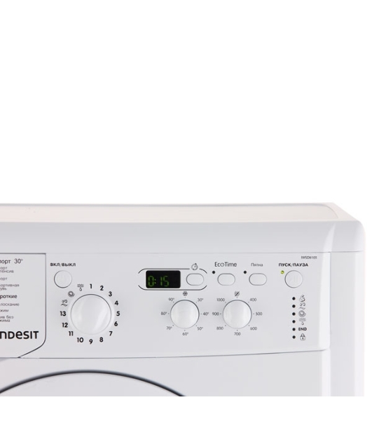 Стиральная машина Indesit IWSD 6105 B (CIS).L белая, загрузка фронтальная 6кг, 1000 об/мин., класс: A