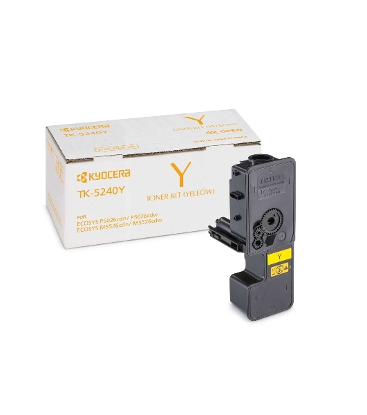 Картридж лазерный Kyocera TK-5240Y (1T02R7ANL0) желтый для P5026cdn/cdw, M5526cdn/cdw 3000 стр.