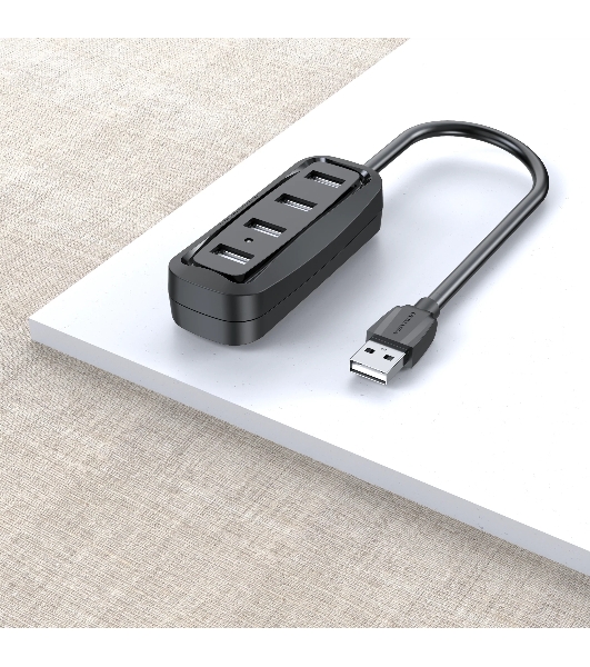 USB-концентратор Vention VAS-J43-B100, USB 2.0, USB 4 порта, USB