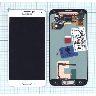 Дисплей для Samsung Galaxy S5 SM-G900H белый с кнопкой home