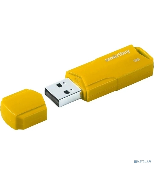 Флешка USB Smartbuy CLUE Yellow (SB4GbCLU-Y), 4Gb, USB 2.0, R/W 15/8, желтый