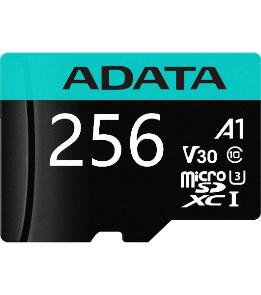 Флеш карта MICRO SDXC 256Gb W/AD. AUSDX256GUI3V30SA2-RA1 ADATA